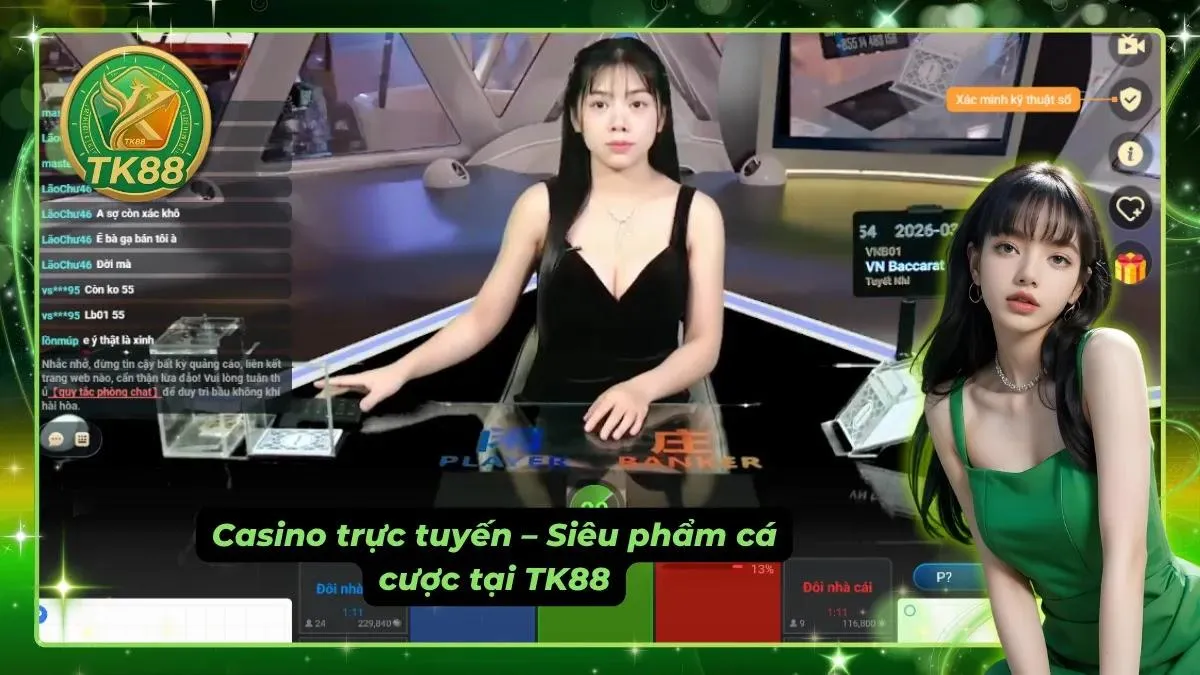 Casino live với dealer thật phát sóng chất lượng HD rõ nét