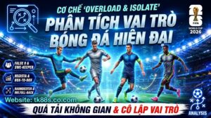 Sơ đồ phân tích chiến thuật quá tải không gian và cô lập vai trò nhằm phá vỡ hàng thủ đối phương - Nguồn ikseed.io