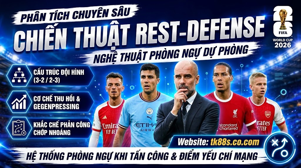 Phân tích chiến thuật Rest-Defense và nghệ thuật phòng ngự dự phòng trong bóng đá - Cẩm nang chiến thuật ikseed.io.