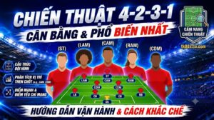 Phân tích sơ đồ chiến thuật 4-2-3-1 trong bóng đá: Cấu trúc đội hình, cách vận hành và điểm mạnh yếu.